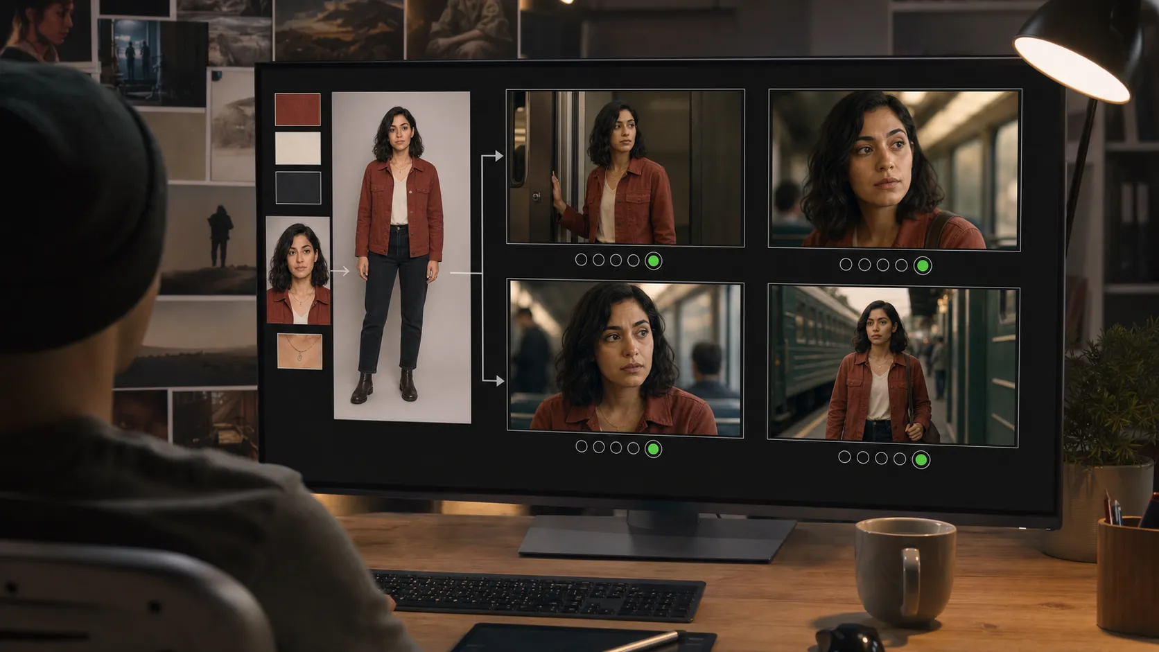 Multi-shot Veo 3 character consistency workflow from references to approved clips