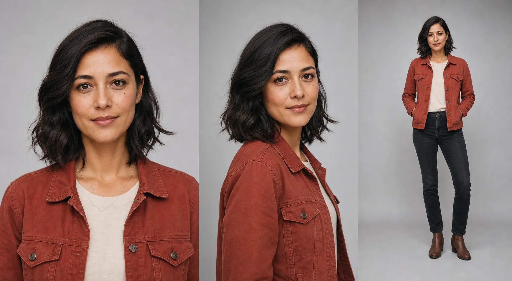 Three-image character reference set for consistent Veo 3 video generation